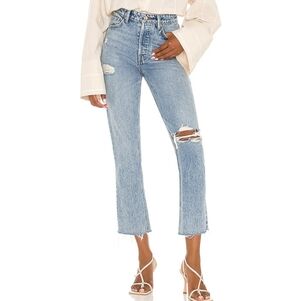 GRLFRND The Karolina High Rise Straight Crop Jeans
